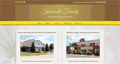 Desktop Screenshot of kaminskifamilyfuneralhomes.com